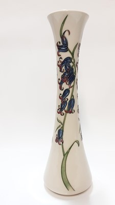 Lot 1176 - Moorcroft pottery vase decorated in the Bluebell Harmony pattern, dated 2009, 31cm high