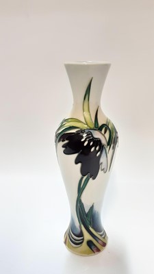 Lot 1177 - Moorcroft pottery vase decorated in the Perisphore pattern, signed N.S, dated 2006, 21cm high
