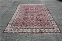 Lot 1219 - Mahal Carspet with allover flower-head field...