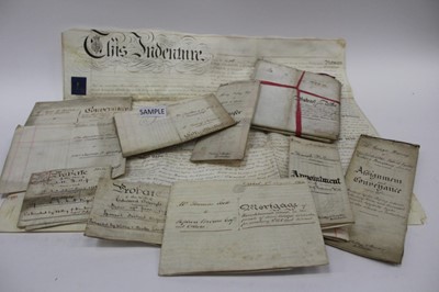 Lot 1502 - A box of Colchester related and othe local ephemera, including vellum deeds