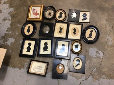 Lot 53 - Box of silhouettes and frames