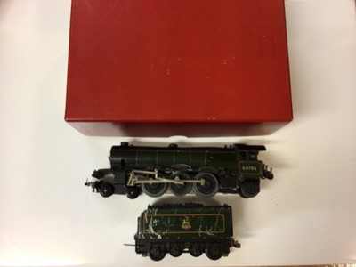 Lot 282 - Trix OO gauge 3 Rail BR lined green Early Emblem 4-6-2 'Scotsman' tender locomotive 60103, boxed, Trix Express Deutsche Bundesbahn, boxed 2260 together with Pullman Saloons , boxed 599 (x2), wagons...