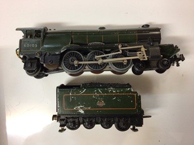 Lot 282 - Trix OO gauge 3 Rail BR lined green Early Emblem 4-6-2 'Scotsman' tender locomotive 60103, boxed, Trix Express Deutsche Bundesbahn, boxed 2260 together with Pullman Saloons , boxed 599 (x2), wagons...