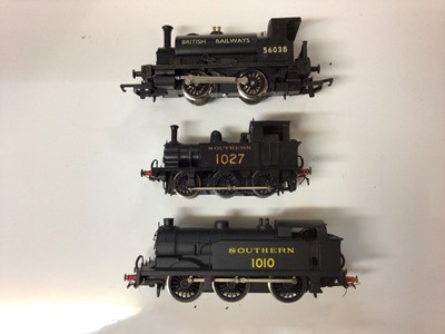 Lot 309 - Railway OO gauge unboxed locomotives including BR green Class 20 diesel D8000, Triang BR green Battle of Britain Class 34051 plus nine tank locomotives and three tenders (14)