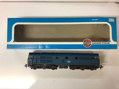 Lot 310 - Lima OO gauge Transrail Class 37 diesel locomotive, boxed 204700A8, Airfix BR blue A1A-A1A Class 31/4 diesel locomotive, boxed 54100-6, BR black Early Emblem 2-6-2 Prairie Tank locomotive, boxed 54...