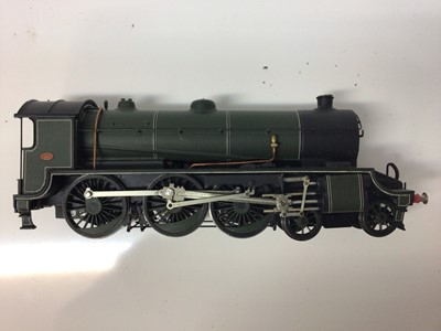Lot 311 - Hand built SR green 4-4-0 tender locomotive 312 by Claude Standfast signed 1954, constructed BR lined green 4-6-0 'King Richard I' tender locomotive 6027, Hornby Duplo BR green diesel 'Crepello' D9...