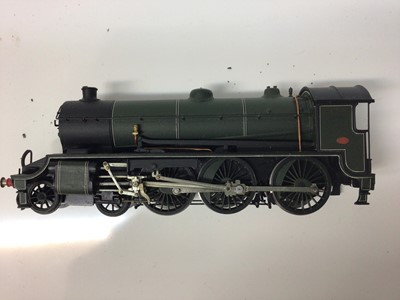 Lot 311 - Hand built SR green 4-4-0 tender locomotive 312 by Claude Standfast signed 1954, constructed BR lined green 4-6-0 'King Richard I' tender locomotive 6027, Hornby Duplo BR green diesel 'Crepello' D9...