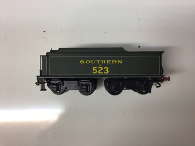 Lot 311 - Hand built SR green 4-4-0 tender locomotive 312 by Claude Standfast signed 1954, constructed BR lined green 4-6-0 'King Richard I' tender locomotive 6027, Hornby Duplo BR green diesel 'Crepello' D9...