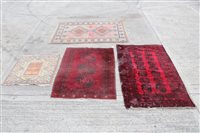 Lot 1226 - Tekke-style rug with three-quartered...