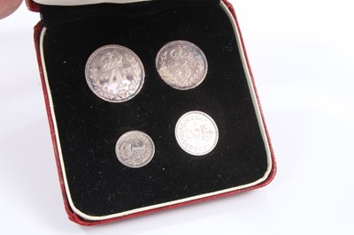 Lot 16 - G.B. - Elizabeth II Maundy set 1957 A.UNC (N.B. Cased) (1 coin set)