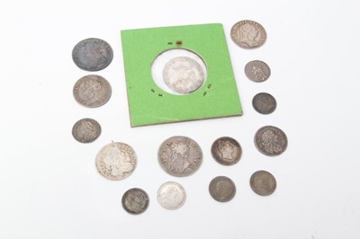 Lot 17 - G.B. - Mixed Maundy oddments to include Charles II (N.B. Undated issue) Four Pence GF-AVF, Penny AVF, (N.B. Dated issue) Three Pence 1679 VF, Two Pence 1683 (N.B. Rev: Partially double struck) othe...