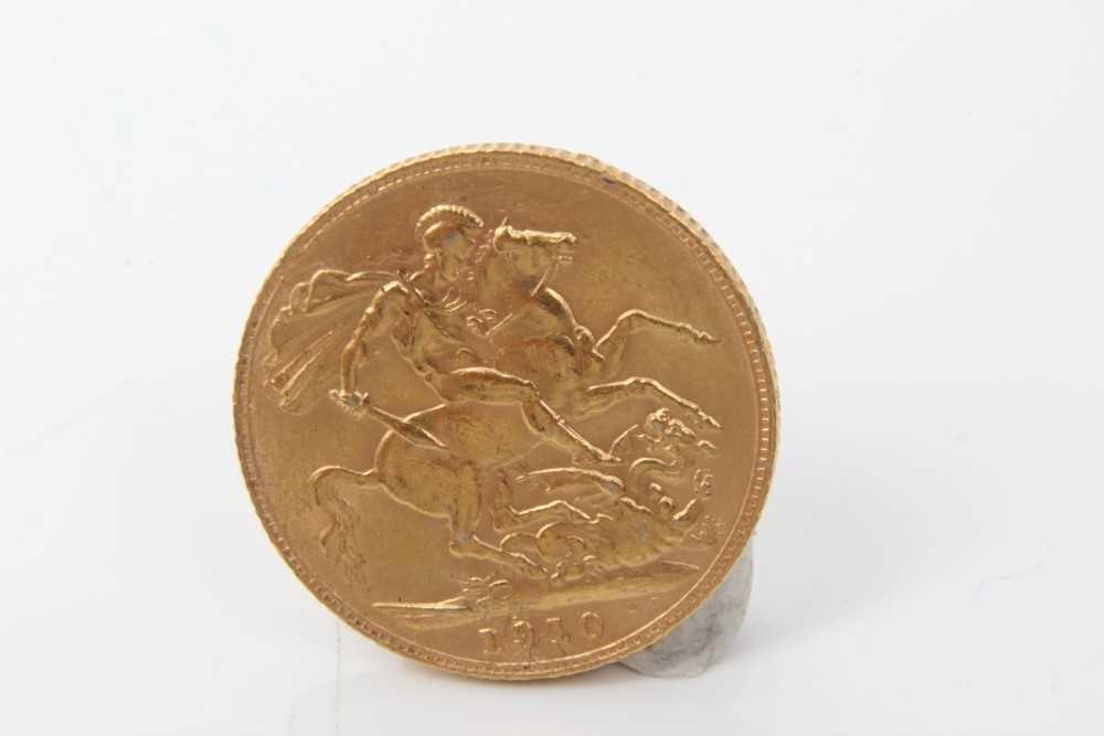 Lot 24 - G.B. - Gold Sovereign Edward VII 1910 (N.B. Obv: Scratch) otherwise GVF (1 coin)