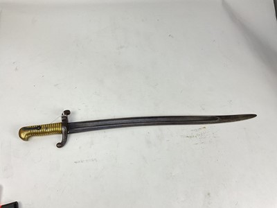 Lot 877 - French 1842 pattern sabre bayonet (no scabbard).