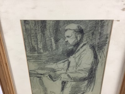 Lot 200 - Harry Becker (1865-1928) print - seated figure, 26cm x 19cm, in glazed frame