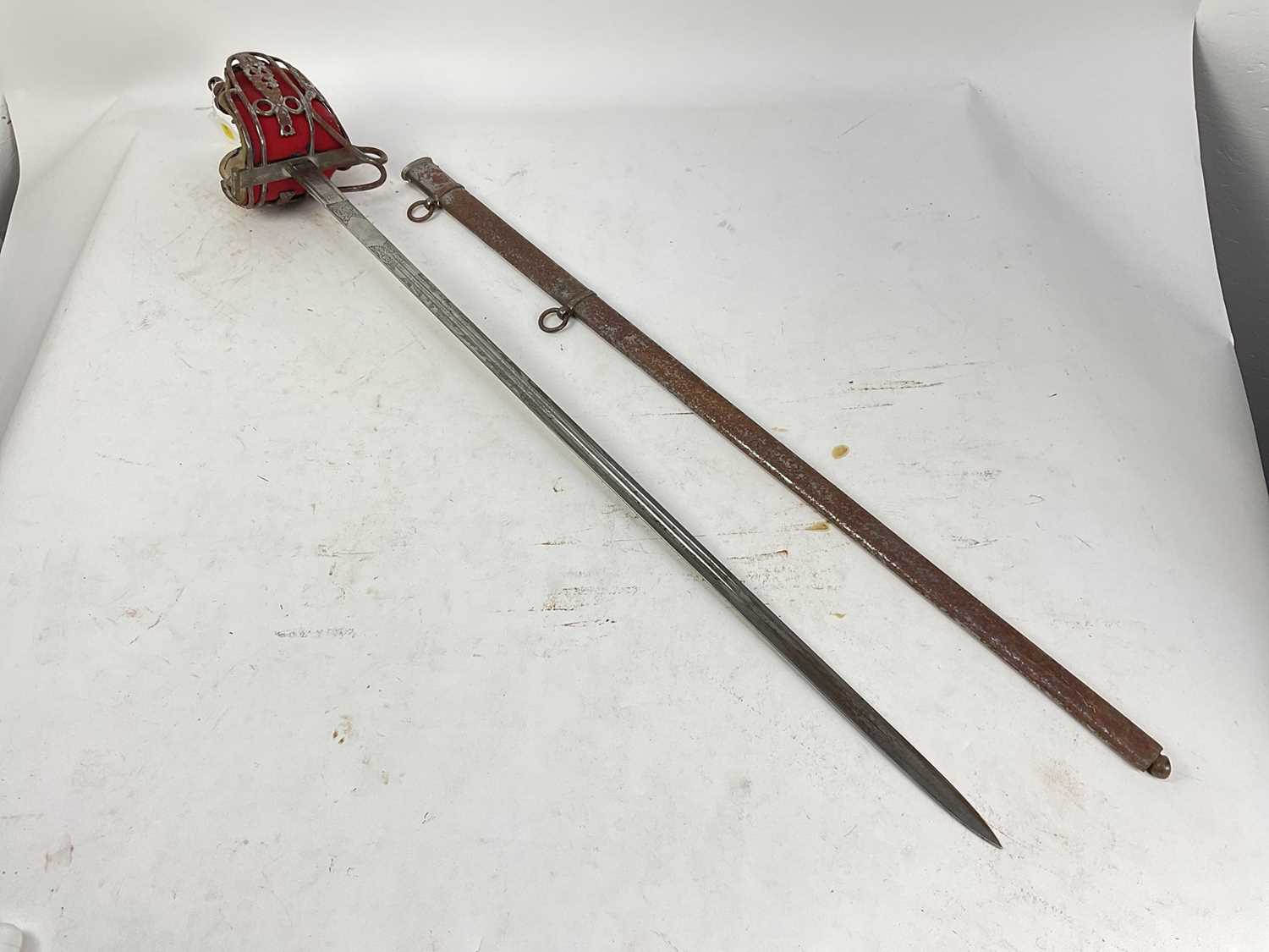 Lot 803 - Edward VII Scottish officer's claymore sword with steel basket guard