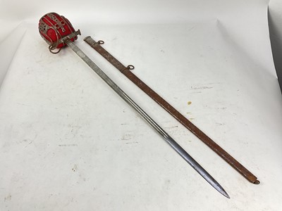 Lot 803 - Edward VII Scottish officer's claymore sword with steel basket guard