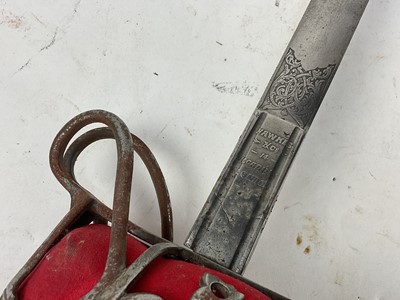 Lot 803 - Edward VII Scottish officer's claymore sword with steel basket guard