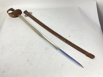 Lot 816 - Victorian 1885 Pattern Cavalry trooper's sword with scabbard