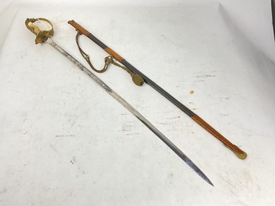 Lot 819 - Imperial German Naval Officer's dress sword with lions head pommel