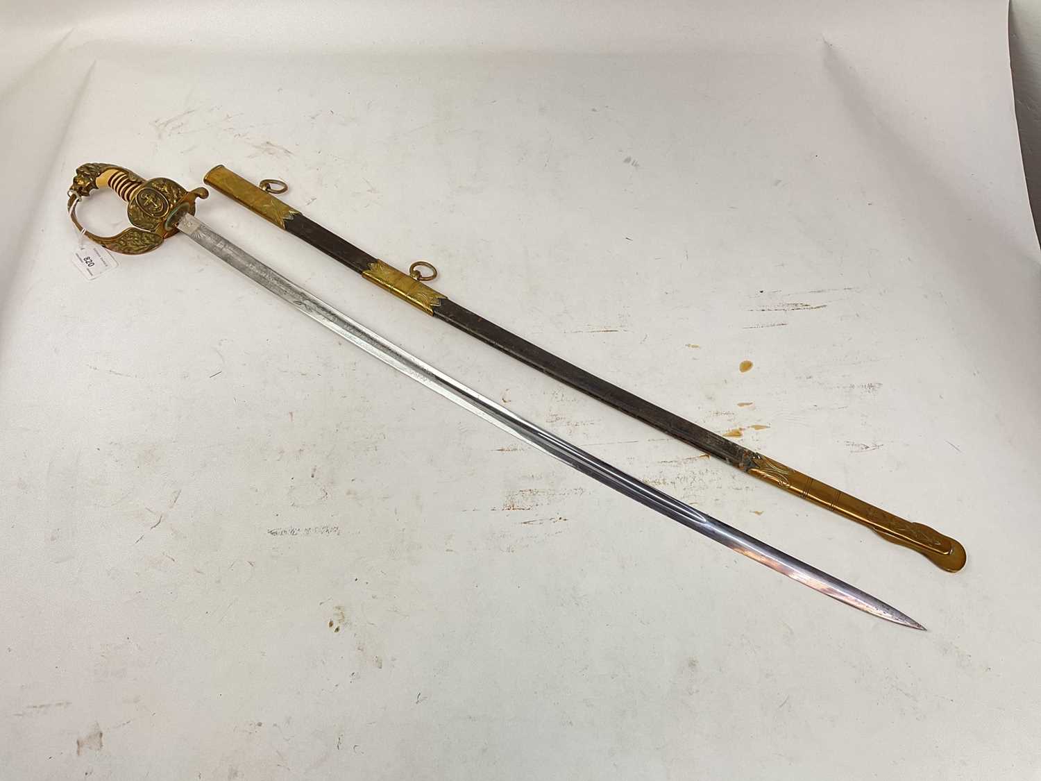 Lot 820 - 1920s German Naval Officer's dress sword by WKC