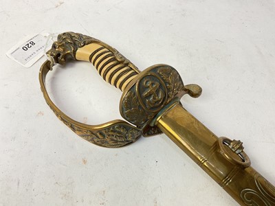 Lot 820 - 1920s German Naval Officer's dress sword by WKC