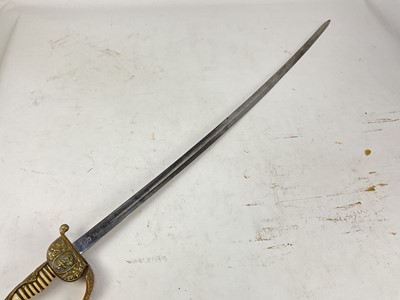 Lot 821 - 1920s German Naval Officer's dress sword by WKC