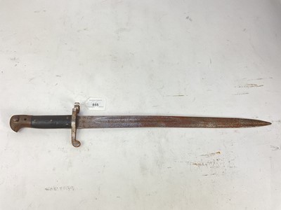 Lot 855 - British 1887 pattern Martini Henry bayonet, with no scabbard.