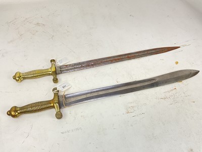 Lot 831 - Imperial Russian pioneer sword with brass Gladius-style hilt dated 1847