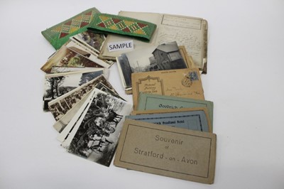 Lot 1450 - Group of postcards and a handwritten journal