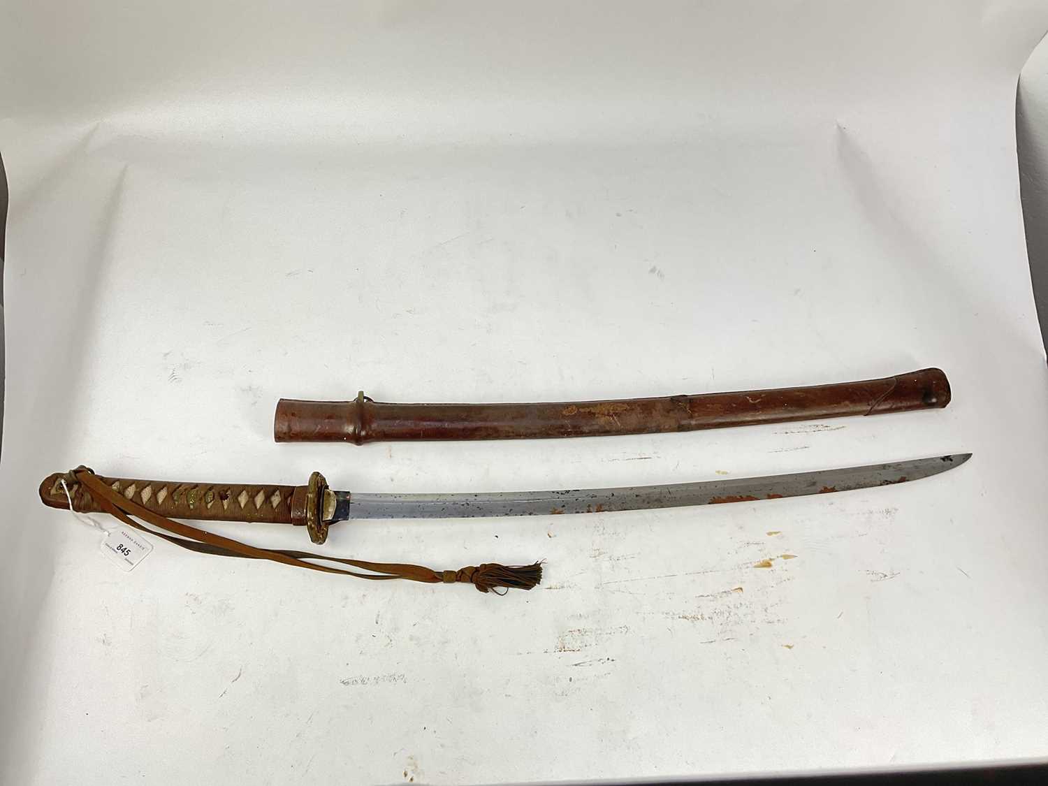 Lot 845 - Japanese Officer's Katana sword with early curved blade