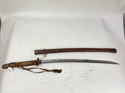 Lot 845 - Japanese Officer's Katana sword with early curved blade