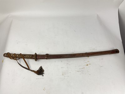 Lot 845 - Japanese Officer's Katana sword with early curved blade