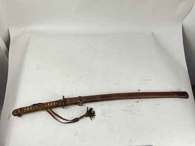 Lot 845 - Japanese Officer's Katana sword with early curved blade