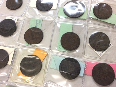 Lot 37 - G.B. - Mixed East Anglia 18th century copper tokens to include issues from Essex, Norfolk and Suffolk (N.B. Mixed denominations and grades VG-EF) (34 coins)
