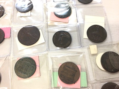 Lot 37 - G.B. - Mixed East Anglia 18th century copper tokens to include issues from Essex, Norfolk and Suffolk (N.B. Mixed denominations and grades VG-EF) (34 coins)