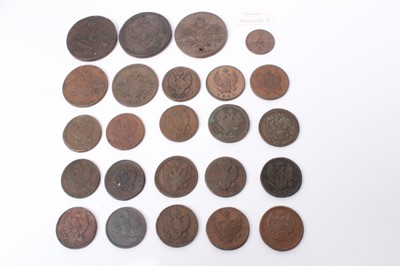 Lot 47 - Russia - Mixed 19th century Alexander I copper coins (N.B. Various denominations & grades) (24 coins)