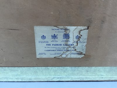 Lot 98 - Two military prints, Parker Gallery labels verso