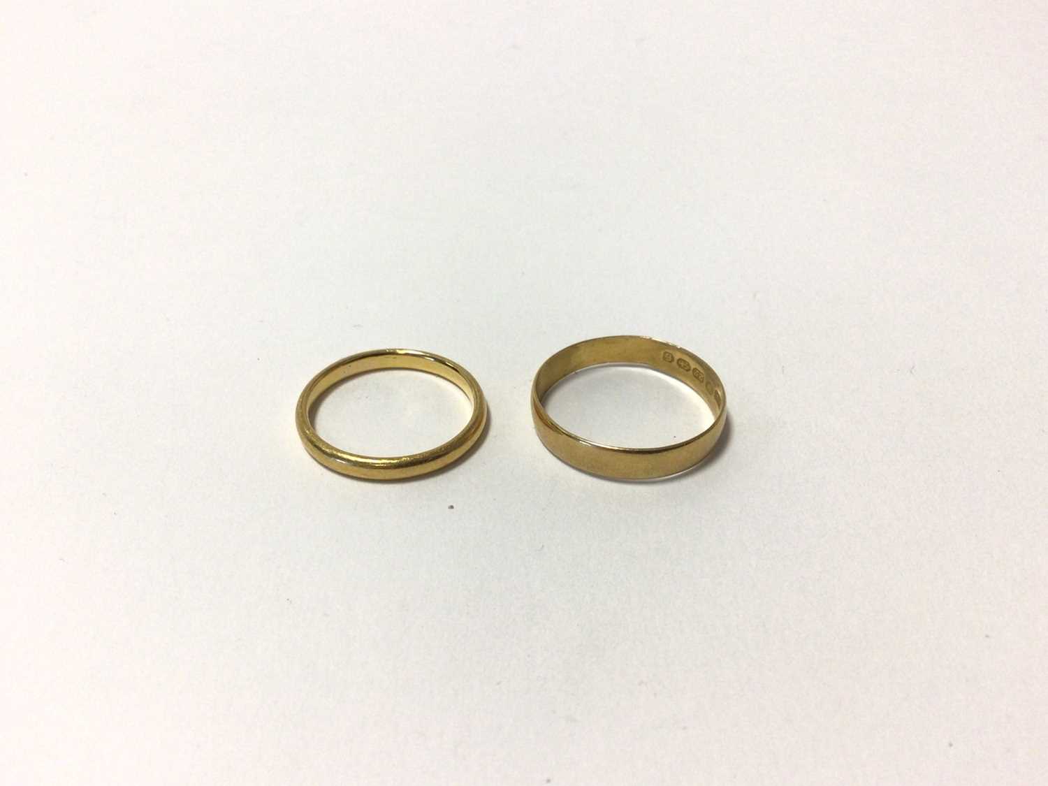 Lot 34 - Two 22ct gold wedding rings