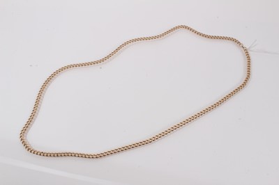 Lot 421 - 9ct gold curb link necklace