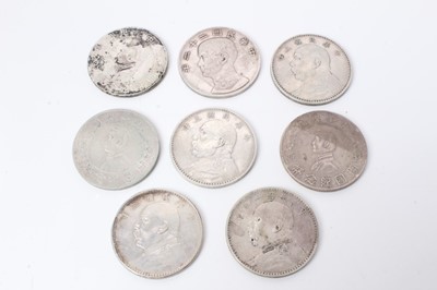 Lot 55 - China - Circa 1914-33 mixed silver Dollars AF-GVF (8 coins)