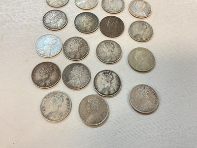 Lot 61 - India - Mixed late 19th century Victoria silver Rupees (N.B. Mixed dates & grades F to EF) (22 coins)