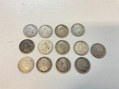 Lot 62 - India - Mixed Edward VII silver Rupees (N.B. Mixed dates & grades F to GVF) (13 coins)