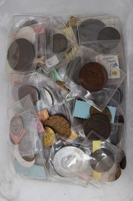 Lot 75 - World - Mixed Jetton's, Advertising Cheques, Tally's, G.B. model/play money coins, medalets, calendar tokens, transport tokens & many other issues (Qty)