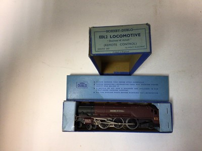 Lot 110 - Railway Hornby Dublo boxed models EDL12 Duchess of Atholl, Duchess of Montrose (x4) Silver King all three rail (6)