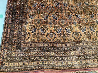 Lot 1518 - Good quality Turkoman Beshir silk pile carpet