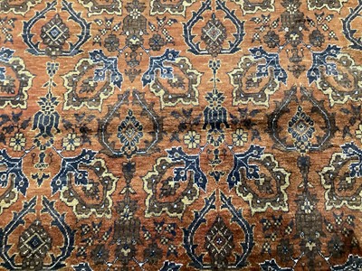 Lot 1518 - Good quality Turkoman Beshir silk pile carpet