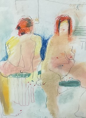 Lot 275 - Mary-Anne Stevens- pastel female nudes