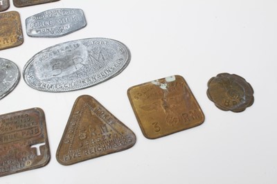 Lot 80 - Jersey - St Hellier World War II German Occupation cheques and tokens (18 cheques & tokens)
