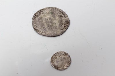 Lot 95 - G.B. - Commonwealth silver hammered coins to include Half Crown M/M Sun 1653 (N.B. Clipped, gilded & defaced) otherwise Poor and Half Groat AVF