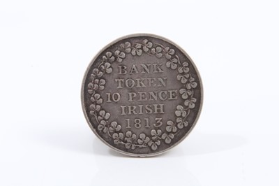 Lot 101 - Ireland - Bank of Ireland silver coins to include Ten Pence 1805 GF/AVF, 1813 GF/VF & Five Pence 1805 GF-AVF (5 coins)